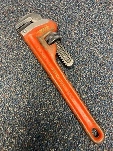 Vtg Ridgid 10" heavy-duty pipe wrench, USA, very good condition - Picture 1 of 14
