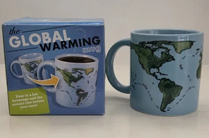 Globale Erwärmung Kaffeebecher Tasse Arbeitslose Gilde Philosophen Erde Weltkarte Neu im Karton - Bild 1 von 8