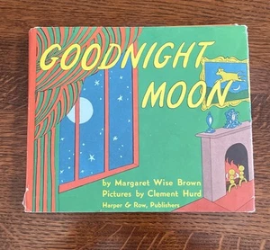 Vtv GOODNIGHT MOON by Margaret Wise Brown Pictures by Clement Hurd 1947 HC/DJ - Picture 1 of 11