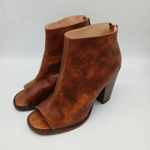 Bed Stu NEU Onset Leder zehenfrei lässig elegant Stiefel Booties Bohemian braun 9 - Bild 1 von 12