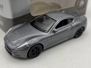1:60 WELLY MASERATI GRANTURISMO FOLGORE grigio auto sportiva diecast metallo Ref - Foto 1 di 7