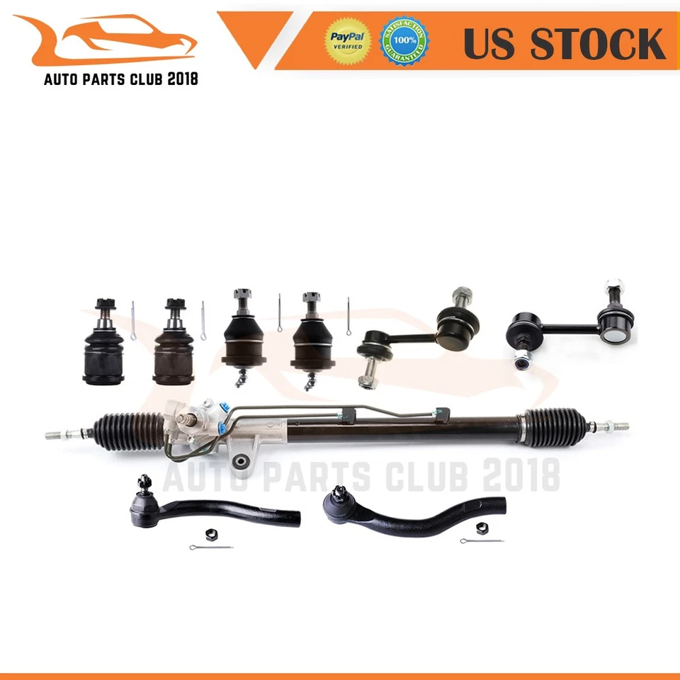 9Pc Complete Power Steering Rack And Pinion Suspension Kit For 2004-08 Acura Tsx Foto 1 de 4