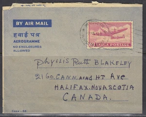 India - Mayo 1965 Aerograma a Canadá - Imagen 1 de 1