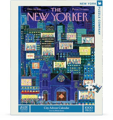 City Advent Calendar 1000 Piece Jigsaw Puzzle NYPC New - Image 1 of 3