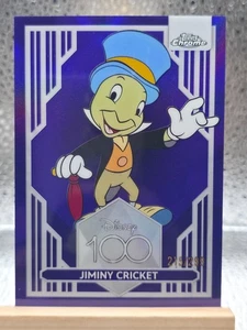 2023 Topps Chrome Disney 100 Jiminy Cricket #82 Pinocchio Purple Refractor /299  - Picture 1 of 2