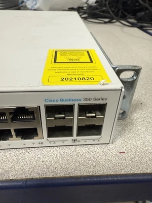 Cisco CBS350-48T-4X Managed Switch 48-Port Gigabit Ethernet with Rack Ears. - Image 1 of 4