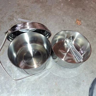 MSR Zebra 4 Piezas Mochilero Camping Cocina Set Olla Sartén Juego 1 qt Acero Inoxidable Foto 1 de 2