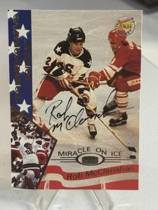 ROB MCCLANAHAN AUTOGRAPHED 1995 Signature Rookies Miracle On Ice HOCKEY CARD - Picture 1 of 2
