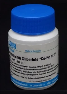 100g Flussmittel für Silberlote Felder CuFe Nr.1 Stahl Edelstahl Kupfer Messing - Bild 1 von 1