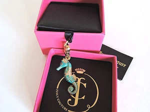 Juicy Couture blaues Seepferdchen 3D Charm mit Pave Kristall NEU IN BOX ~SELTEN~ - Bild 1 von 5