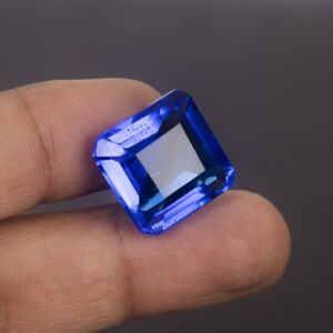 15.0 Ct Certified Natural Translucent Octagon Blue Topaz Loose Gemstones Z-567