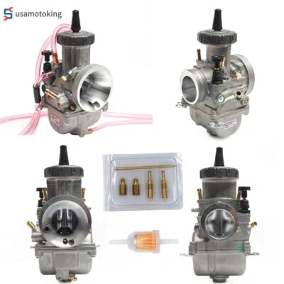 PWK 38 Carburetor for Suzuki RM125 250 Kawasaki KX250 Yamaha YZ250 YZ465 CR500R - Image 1 of 4