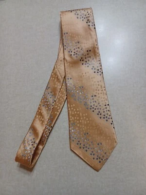 Corbata Paul Dione Cuello Amarillo Gris Diamantes Seda Foto 1 de 3