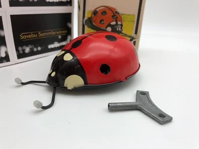 Jouet en tôle 🐞🐞 Coccinelle 11,3 cm. 🐞🐞 Mécanique à remonter jamais utilisé - Photo 1/4