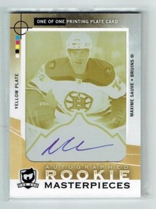 12-13 UD Upper Deck The Cup  Maxime Sauve  1/1  Printing Plate  Rookie  Auto