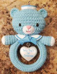 Hallmark Keepsake Baby Boys First Christmas Ornament Dated 2014 NIB - Picture 1 of 20