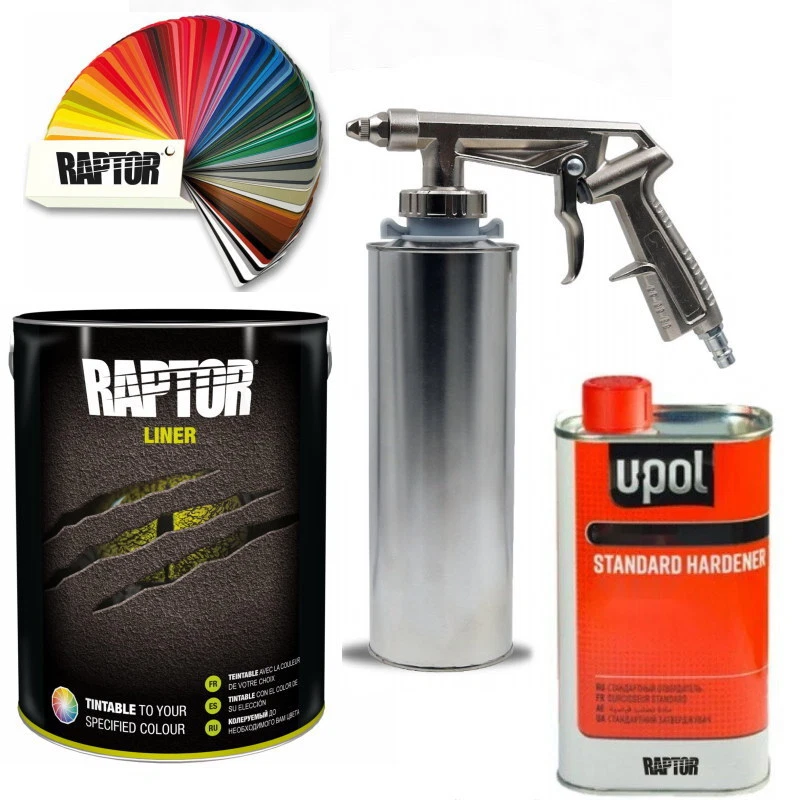 Raptor Lack Gebindensets inkl. UBS Pistole/Becher. Schwarze, graue, weiße Töne. - Bild 1 von 3