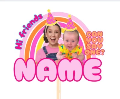 Miss Rachel Cake Topper personalised name age boys girls