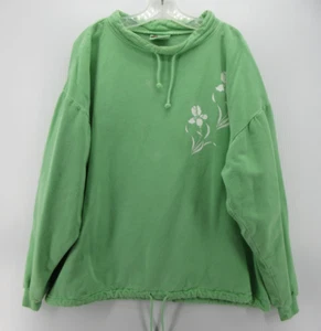 VINTAGE WEK By Kellsport Sweatshirt Women Small Medium Green Oversized USA Made* - Picture 1 of 12
