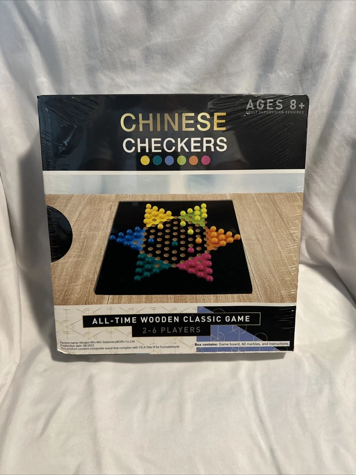 Classic Chinese Checkers GAME RMS International All-time Wooden