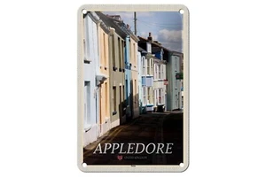 Blechschild 18 x 12 cm Urlaub Reise Schild: England Appledore Town Street - Bild 1 von 1