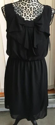 AB Style Black Dress Womens  Pull On Elastic Waist Sleeveless Black Small (I20) - Image 1 of 4