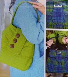 New, Uncut, Pattern "Victory Handbag", 2 Styles~14" x 11" x 3" Perfect for Wool - Picture 1 of 8