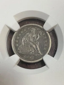 NGC XF40 1852 O SEATED LIBERTY DIME PLEASING AND ORIGINAL VERY SCARCE DATE - Picture 1 of 3