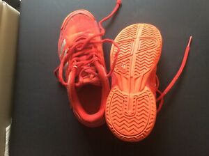 Adidas Kids Tennis  Shoes, Size 12K Red in good condition