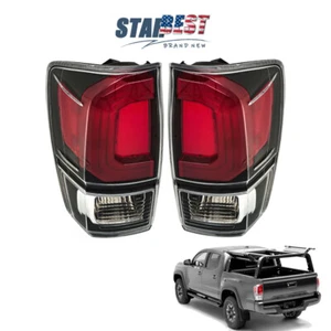 Rear Tail Lights For Toyota Tacoma 2016-2021 Lamps L+R Halogen Red Clear Pair - Picture 1 of 11