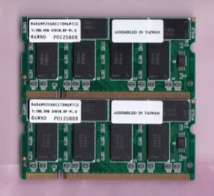 1GB 2x512MB PC-2700S DDR-333 PNY 64WND MICRON LAPTOP SO-DIMM DDR1 Ram Memory Kit - Picture 1 of 3