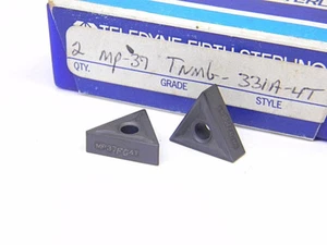NEW SURPLUS 2PCS. TELEDYNE TNMG 331A-4T GRADE: MP37 CARBIDE INSERTS - Picture 1 of 1