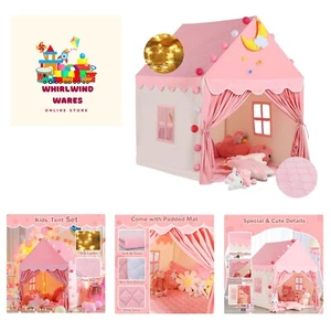 Kid Tent with Mat, Star Lights - Kids Play Tents for Toddlers Kids Tents Indo... - Picture 1 of 9