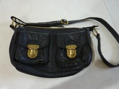 Linea Pelle VERY Soft Leather Crossbody HOBO  Shoulder Bag BLACK 13 X 7'' - Image 1 of 4