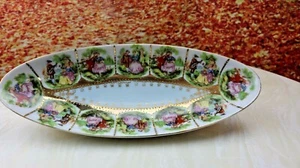 (One) Arnart Fragonard Victorian Japan Oval Gold Trim Couples Decoration Gift - Picture 1 of 7