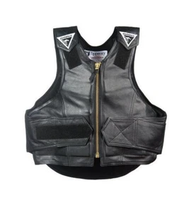 Phoenix Rodeo Rough Rider Weste - schwarzes Leder - 1014 (verschiedene Größen) - Bild 1 von 3