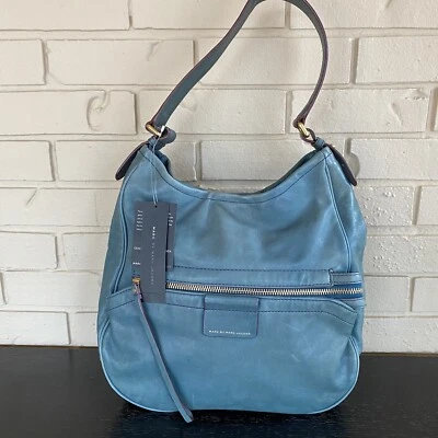 NUEVO CON ETIQUETAS Marc Jacobs Moto Cartera Tolva Verde Cuero Italiano Bolso de Mano NUEVO $498 Foto 1 de 4