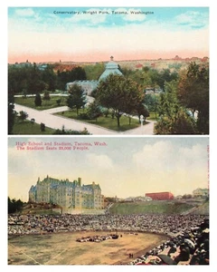 Lot of 2 Washington PCs Tacoma, Washington Conservatory & High School/Stadium - Picture 1 of 5