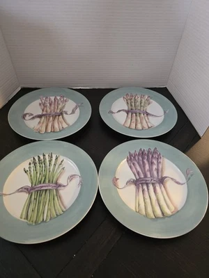 Williams Sonoma Asparagus Salad / Lunch Plates 8¼" Set of 4 New - Image 1 of 4