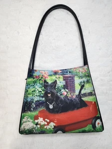 Scotish Terrier Purse Women/Girls Adorable Art Novelty Dogs/Puppies Handbag EUC - Picture 1 of 8