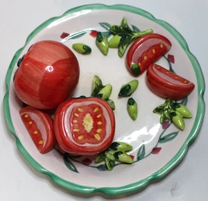 Vintage 3D Decorative Tomato Hanging Wall Plate - Picture 1 of 4