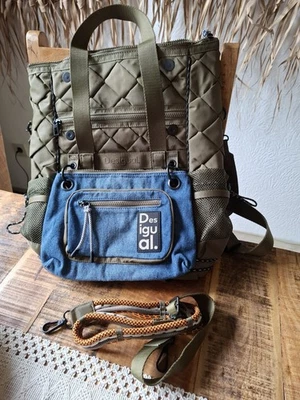 💕 Desigual Modularis Bagpack, Rucksack, Tasche, Khaki, Neu 💕 - Bild 1 von 4