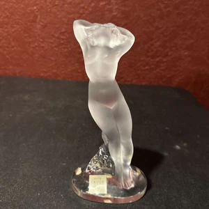 LALIQUE NUDE Danseuse DANCER CRYSTAL SCULPTURE FROSTED SIGNED 9.5" - Picture 1 of 9