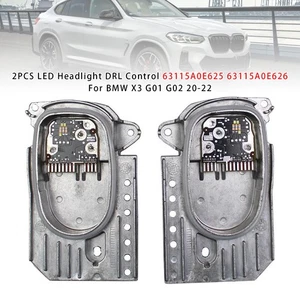 2PCS LED Headlight DRL Control 63115A0E625 63115A0E626 For BMW X3 G01 G02 20-22 - Picture 1 of 11