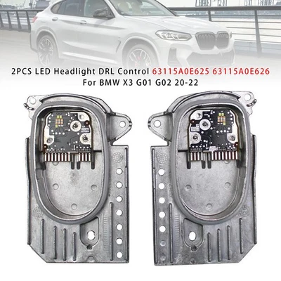 2PCS LED Headlight DRL Control 63115A0E625 63115A0E626 For BMW X3 G01 G02 20-22 - Image 1 of 4