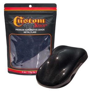 Custom Shop - Jet Black - 4-Ounce Standard Flake .015 Micron Size - Picture 1 of 1