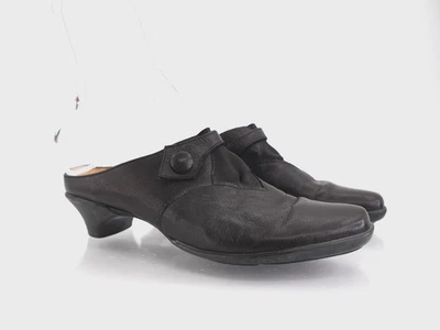 Think! Zapato zueco sin cordones cómodo de cuero negro para mujer 40 9 cómodo Foto 1 de 4