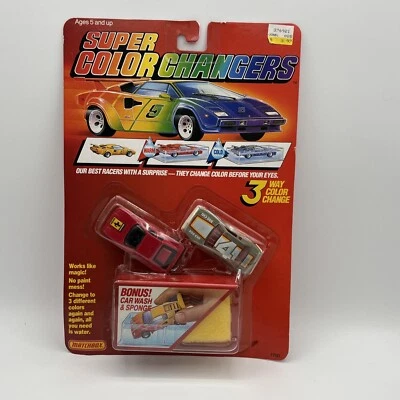 1988 Matchbox Super Color Changers 2 car pack w/Bonus Car Wash & Sponge. NIP - Image 1 of 4