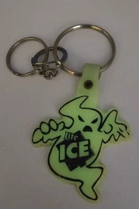 Vintage Lite Ice Beer Ghost Scary Glow in the Dark Rubber Advertising Keychain - Picture 1 of 4