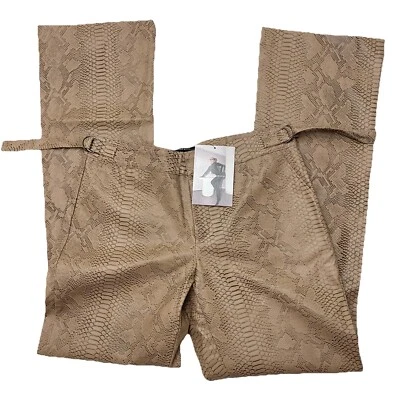 NEW Naked Wardrobe Faux Ever Faux Leather Vegan Snakeskin Pants Women's Size M - Image 1 of 4